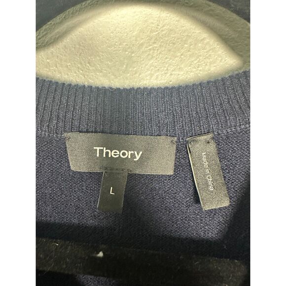 Theory Slouchy Crew Charmant Bell Sleeve Cashmere Wool Sweater Women's Large - Picture 3 of 6